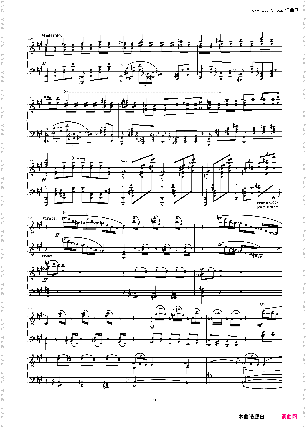 拉赫玛尼诺夫第一钢琴协奏曲 Op·1