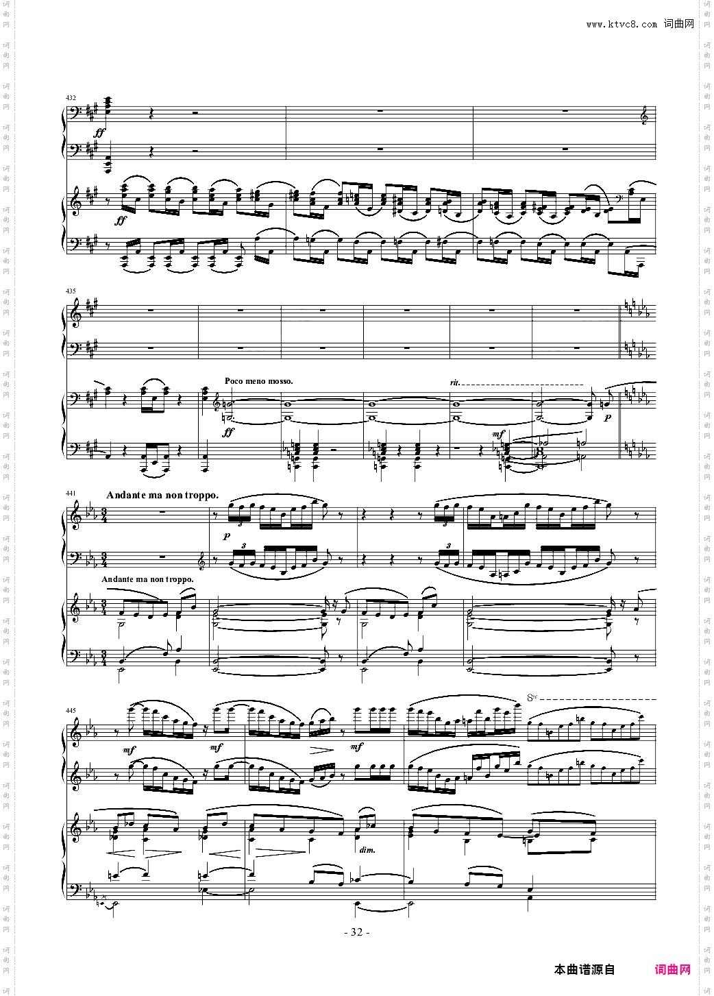 拉赫玛尼诺夫第一钢琴协奏曲 Op·1