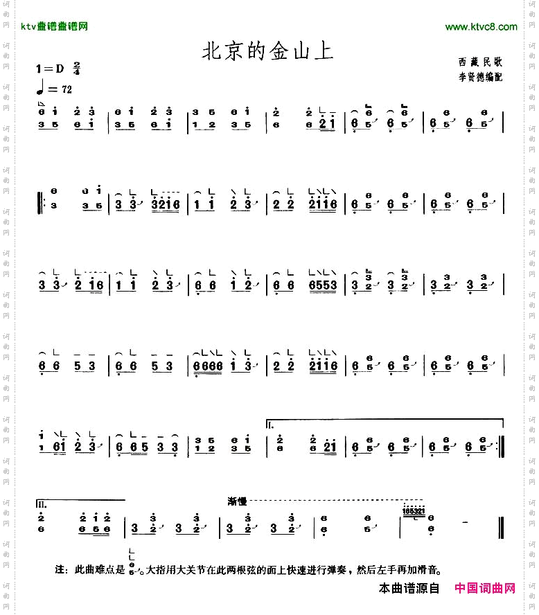 北京的金山上【上海筝会】考级一级曲目
