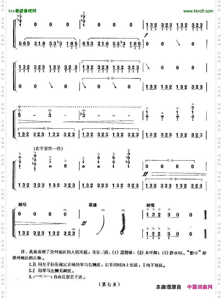 黔中赋【上海筝会】考级九级曲目