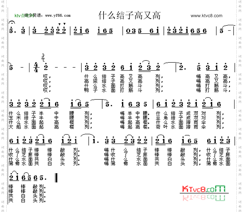 什么结子高又高