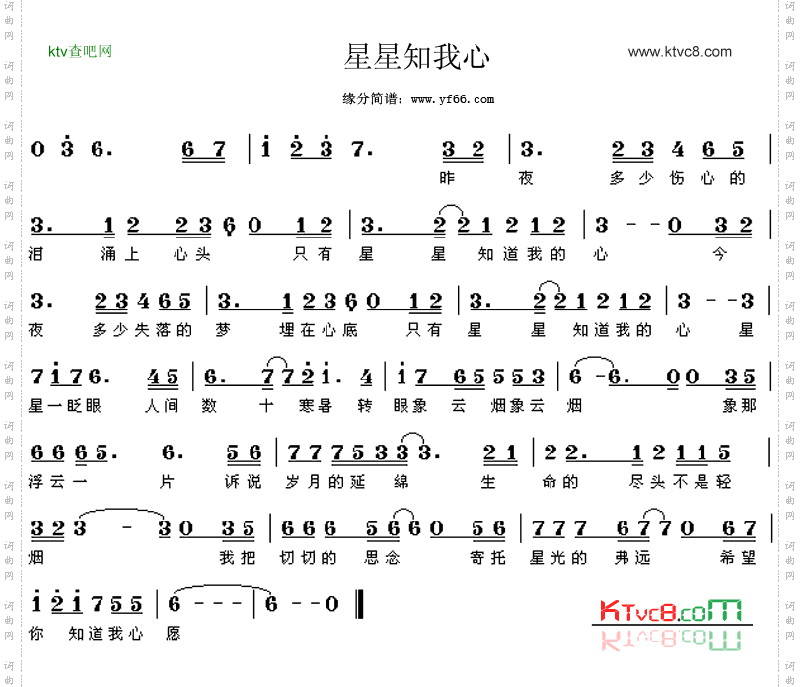 星星知我心