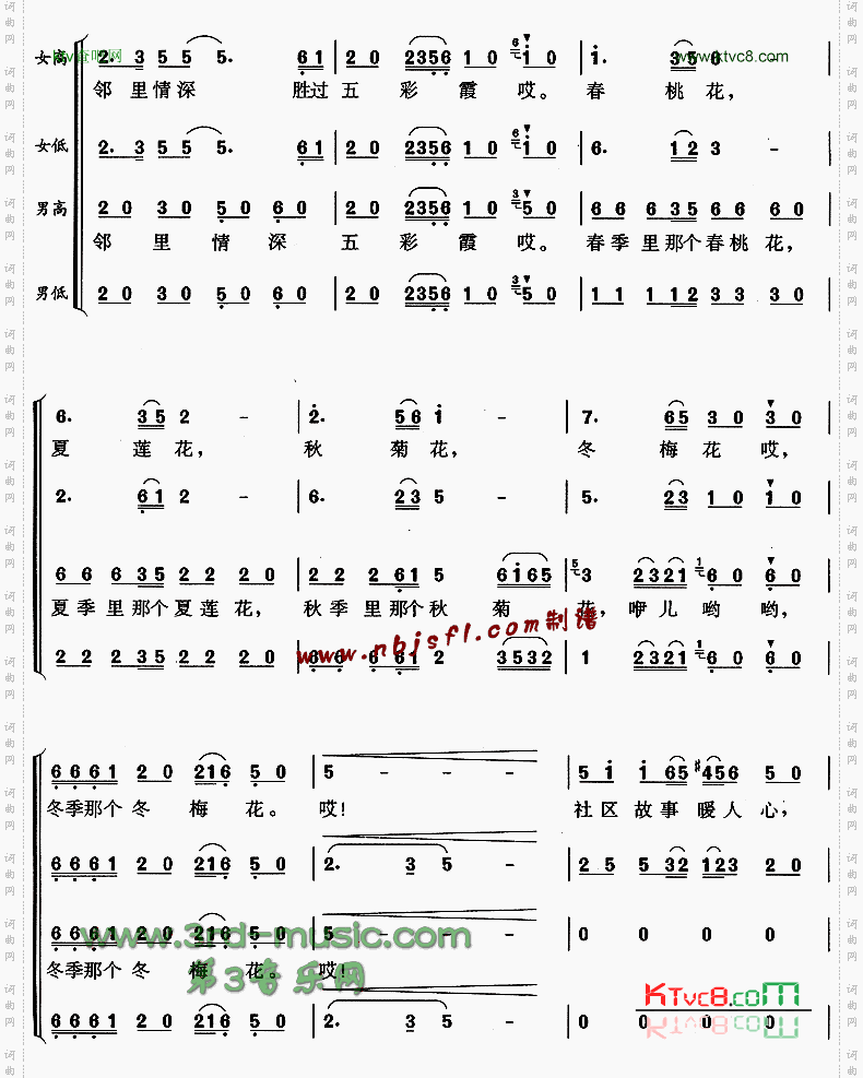 我的家园美如画[合唱曲谱]