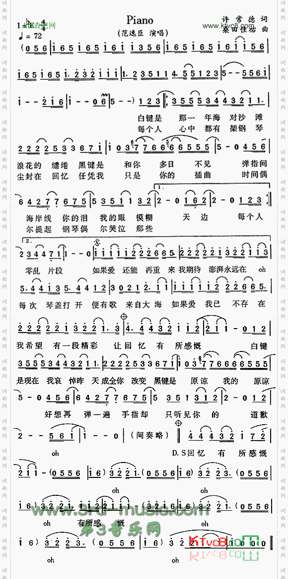 Piano[简谱]