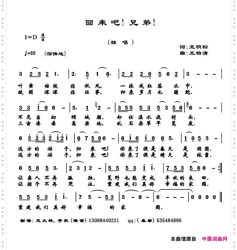 回来吧！兄弟！