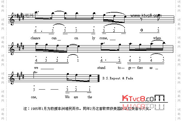 我们是世界_美、英文歌