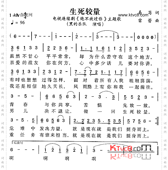 生死较量_《绝不放过你》主题歌