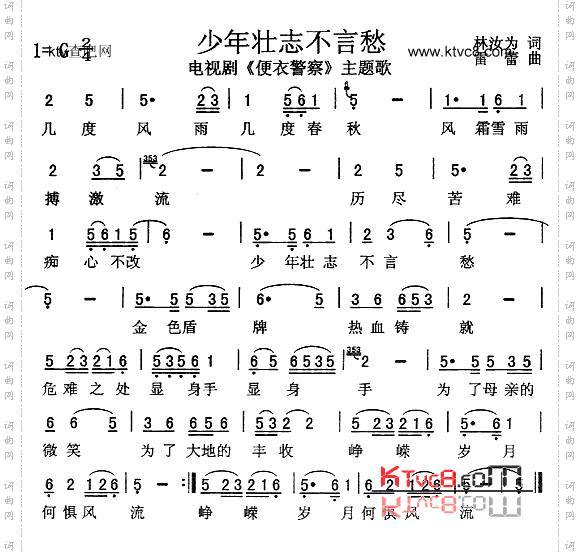 少年壮志不言愁_《便衣警察》主题歌