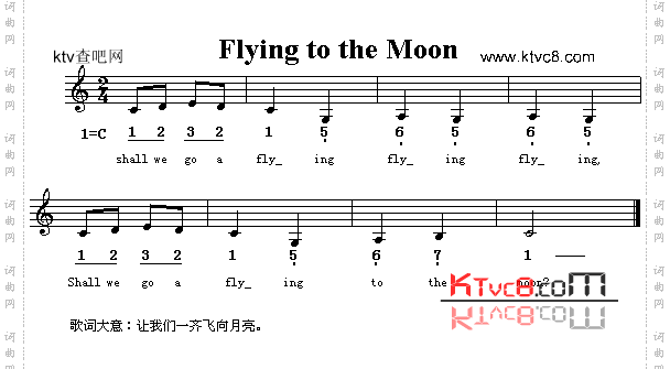 Flying To The Moon_英文儿童歌