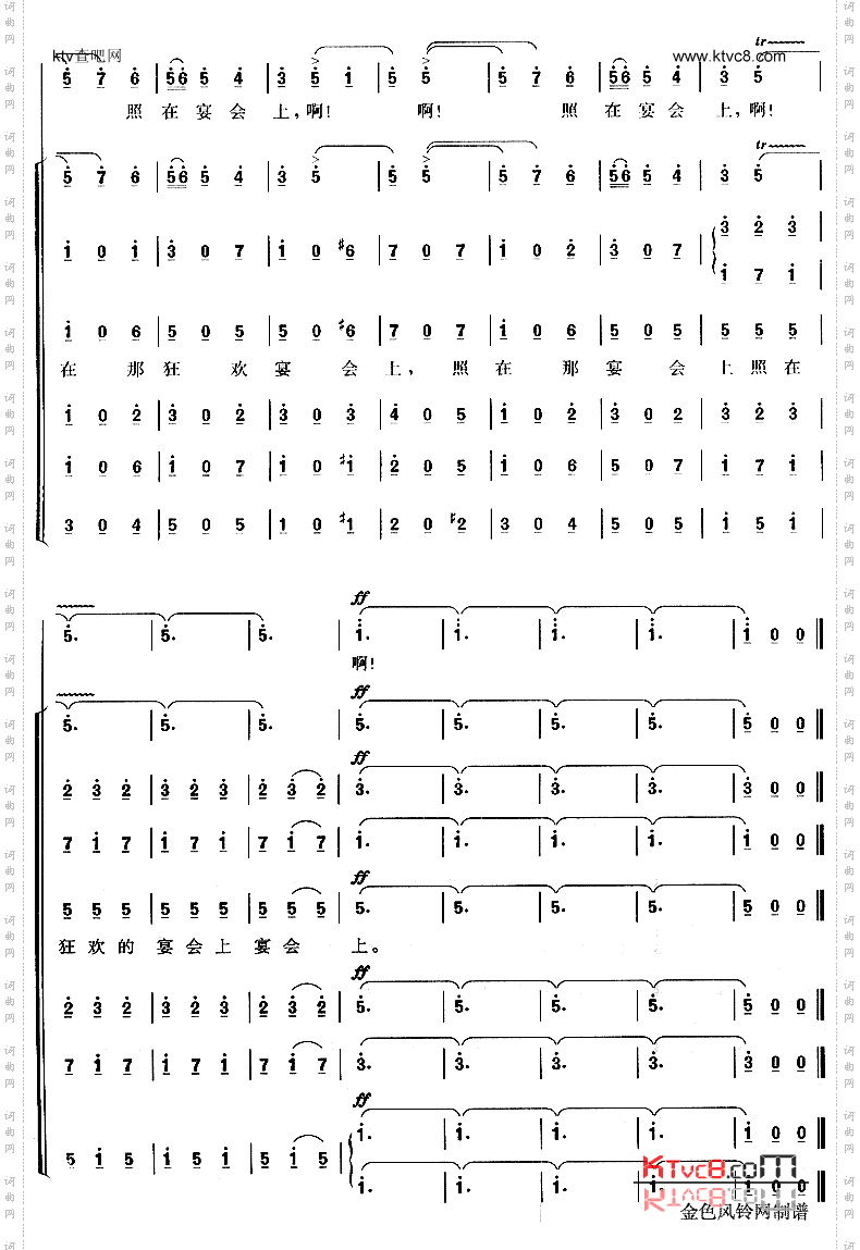 饮酒歌《茶花女》选曲