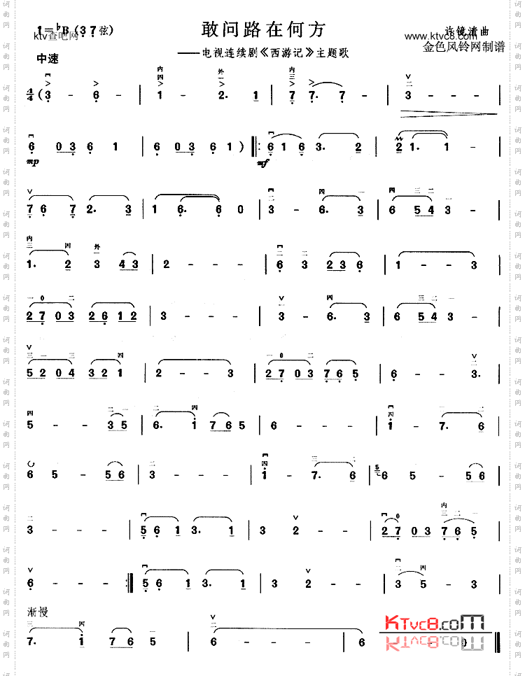 敢问路在何方(《西游记》主题歌)
