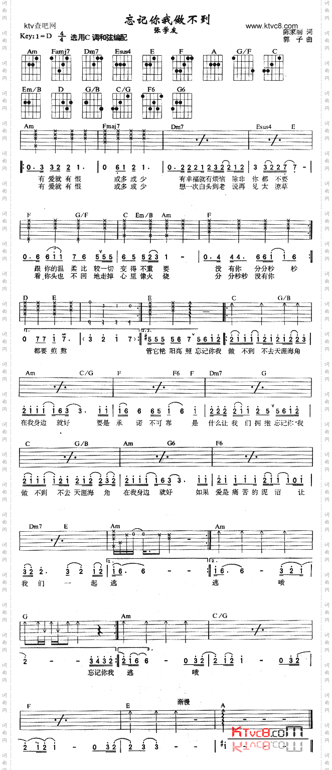 忘记你我做不到