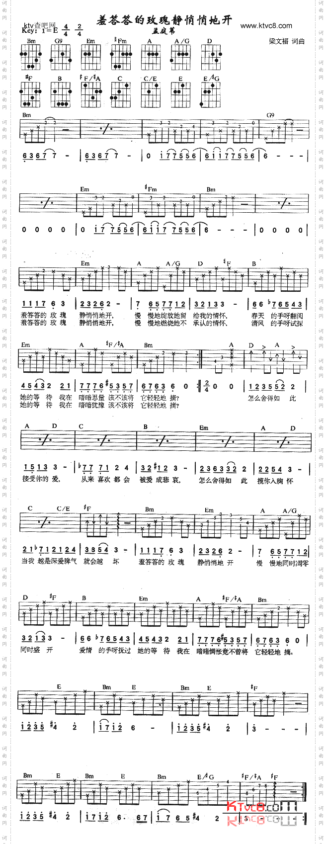 羞答答的玫瑰静悄悄地开