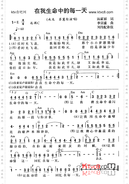 在我生命中的每一天