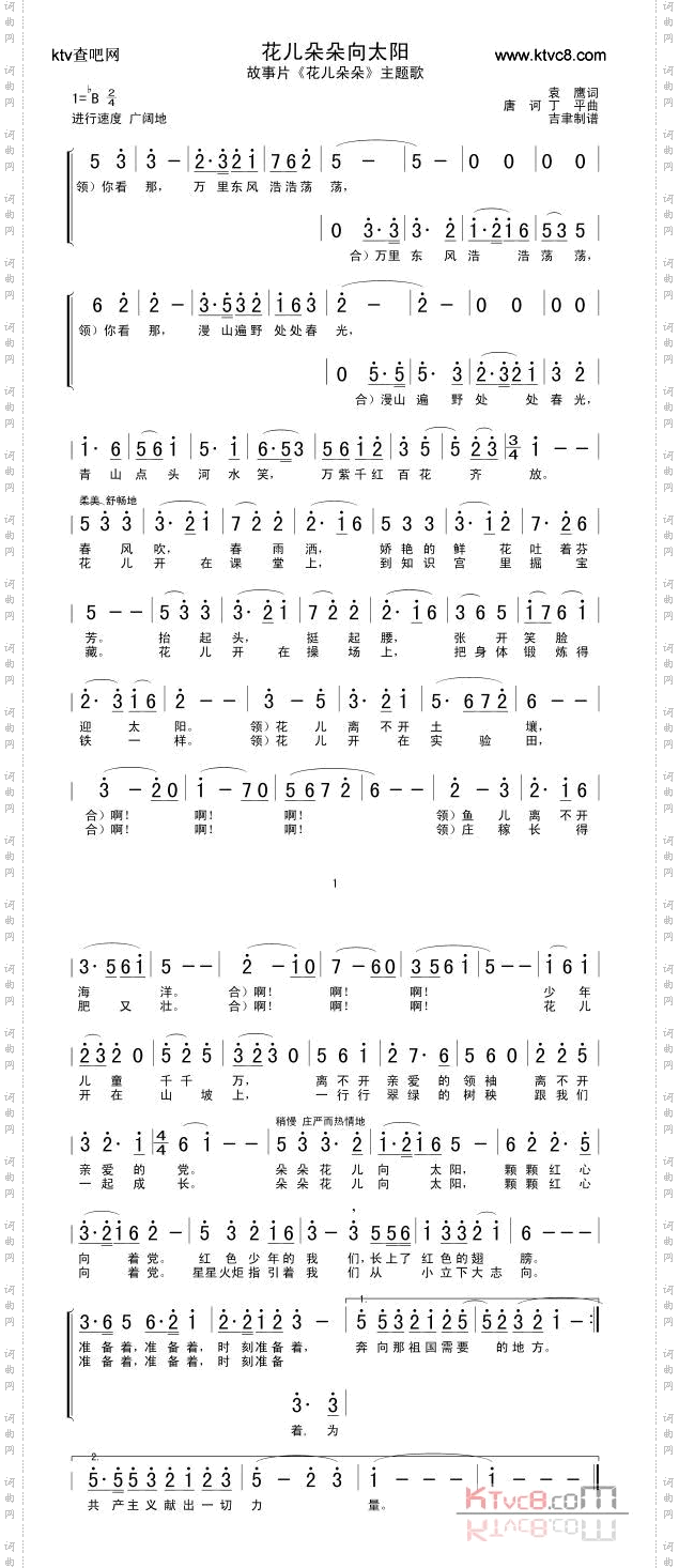 花儿朵朵向太阳