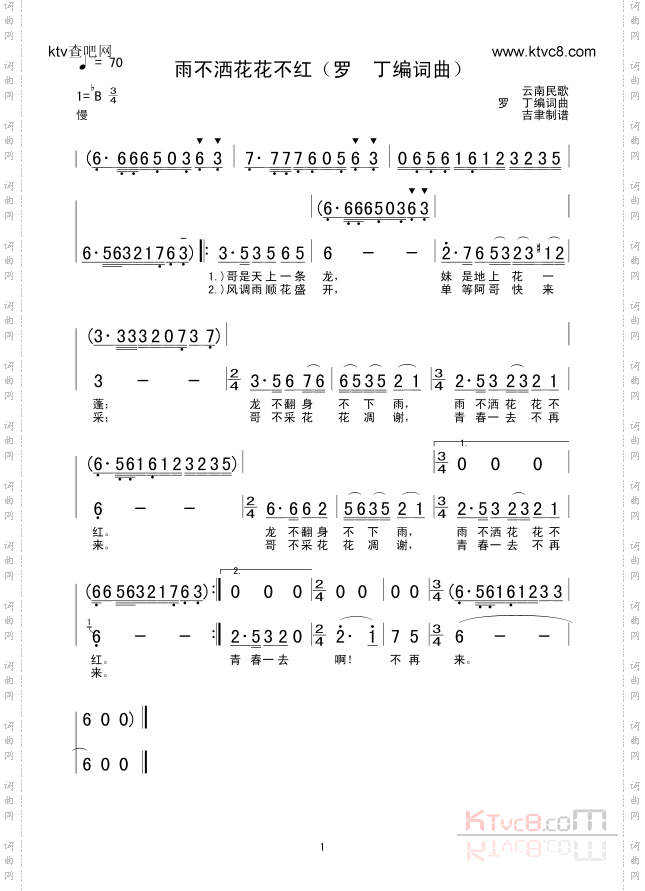 雨不洒花花不红