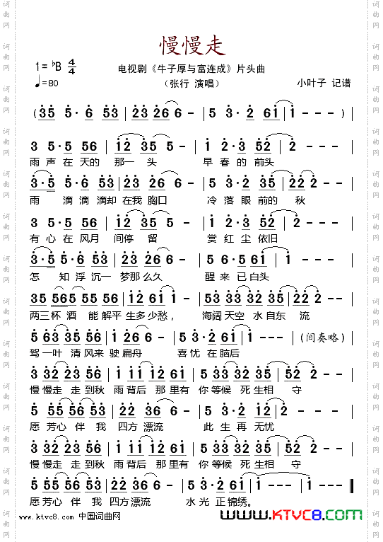 慢慢走_电影剧《牛子厚与富连成》片头曲