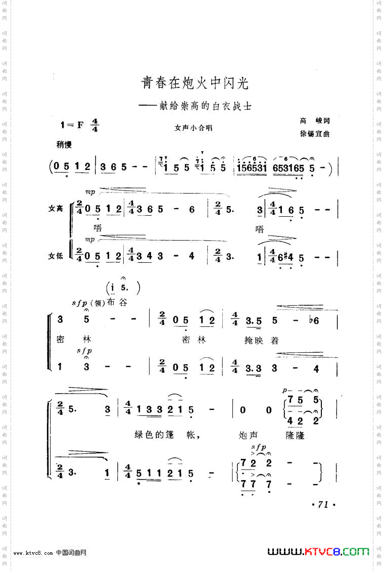 青春在炮火中闪光