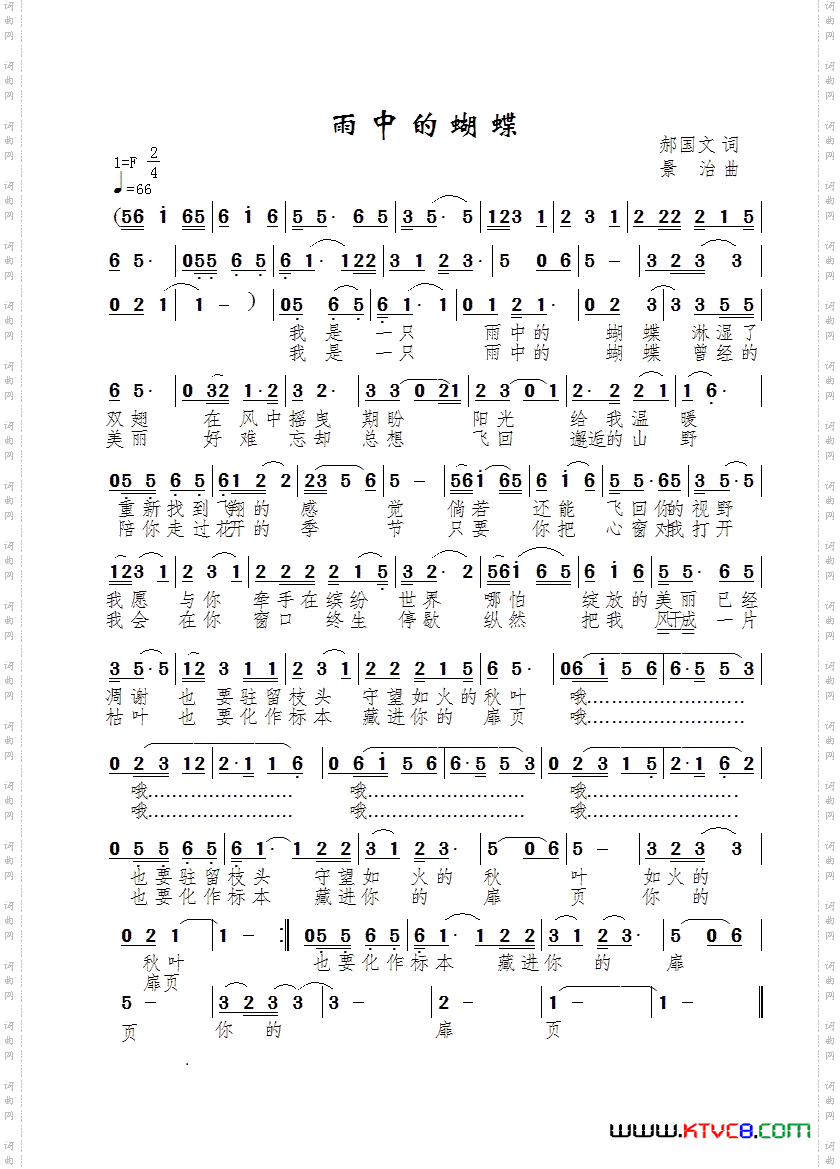 雨中的蝴蝶-睿雪版