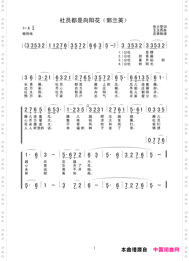 社员都是向阳花