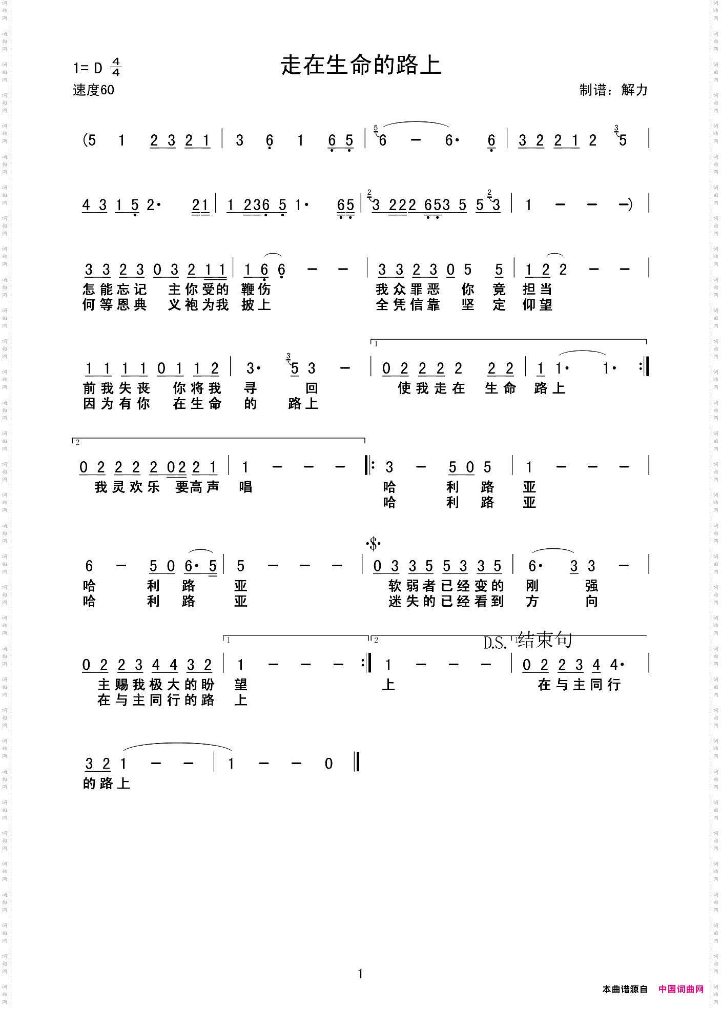 走在生命的路上