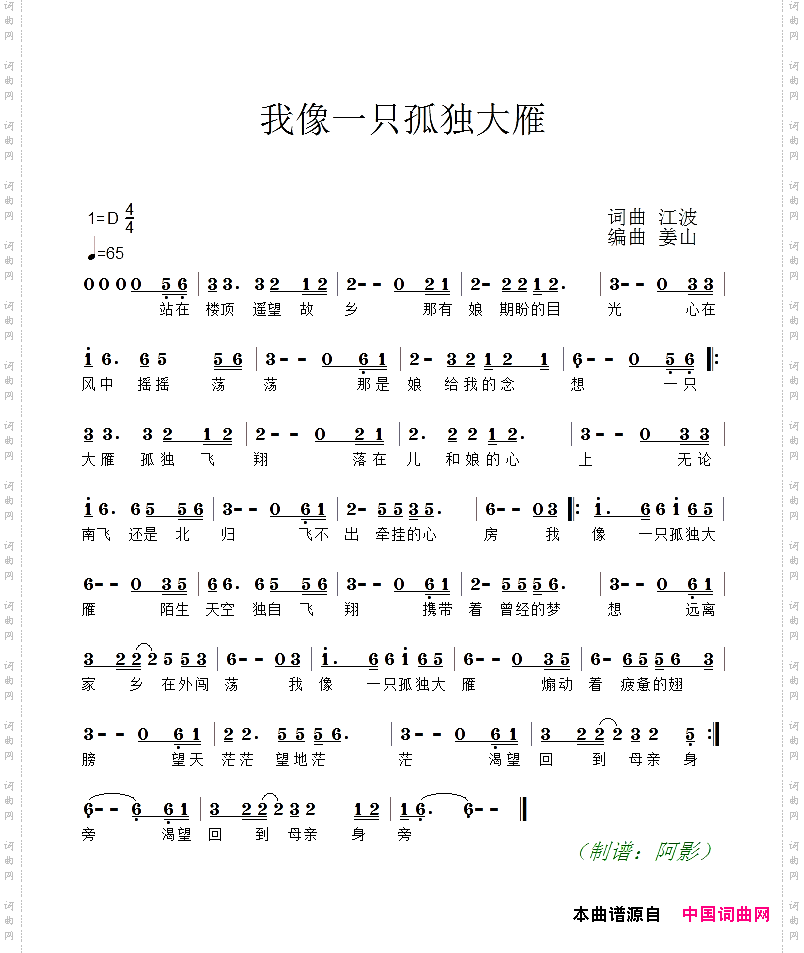 我是一只孤独大雁