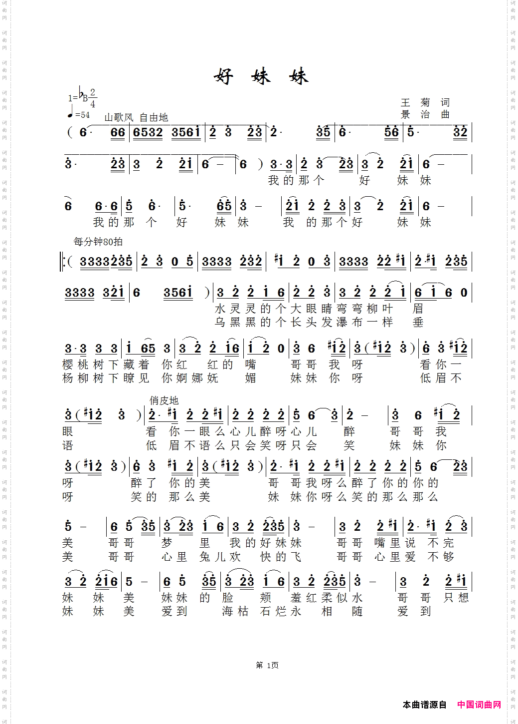 好妹妹_樊建平版