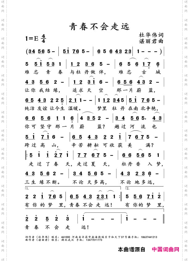 青春不会走远