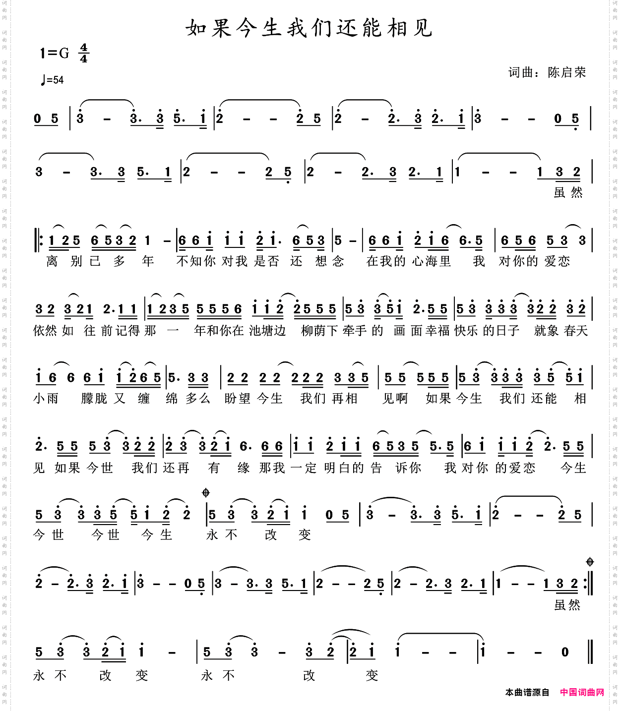 如果今生我们还能相见_男声独唱
