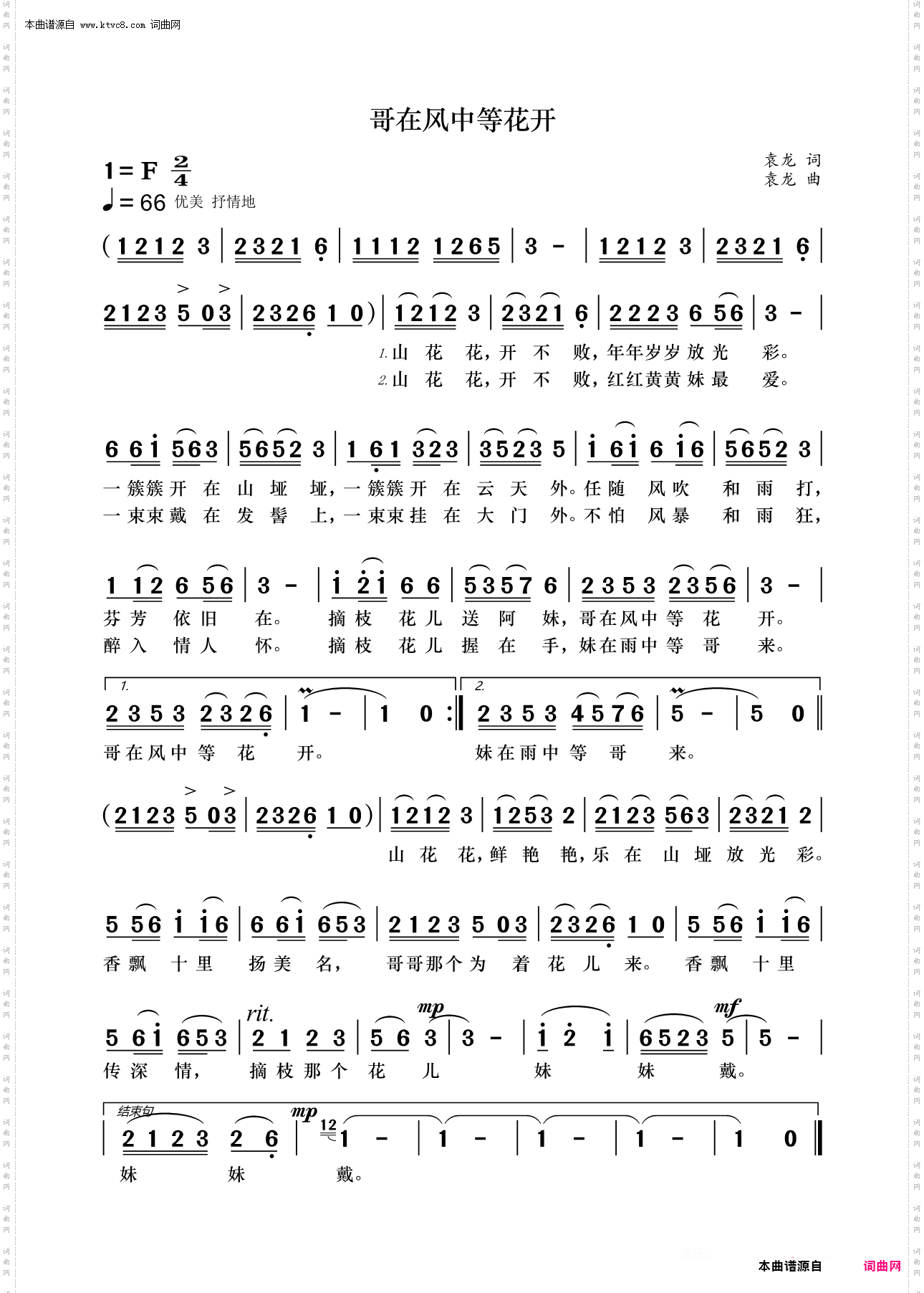 哥在风中等花开