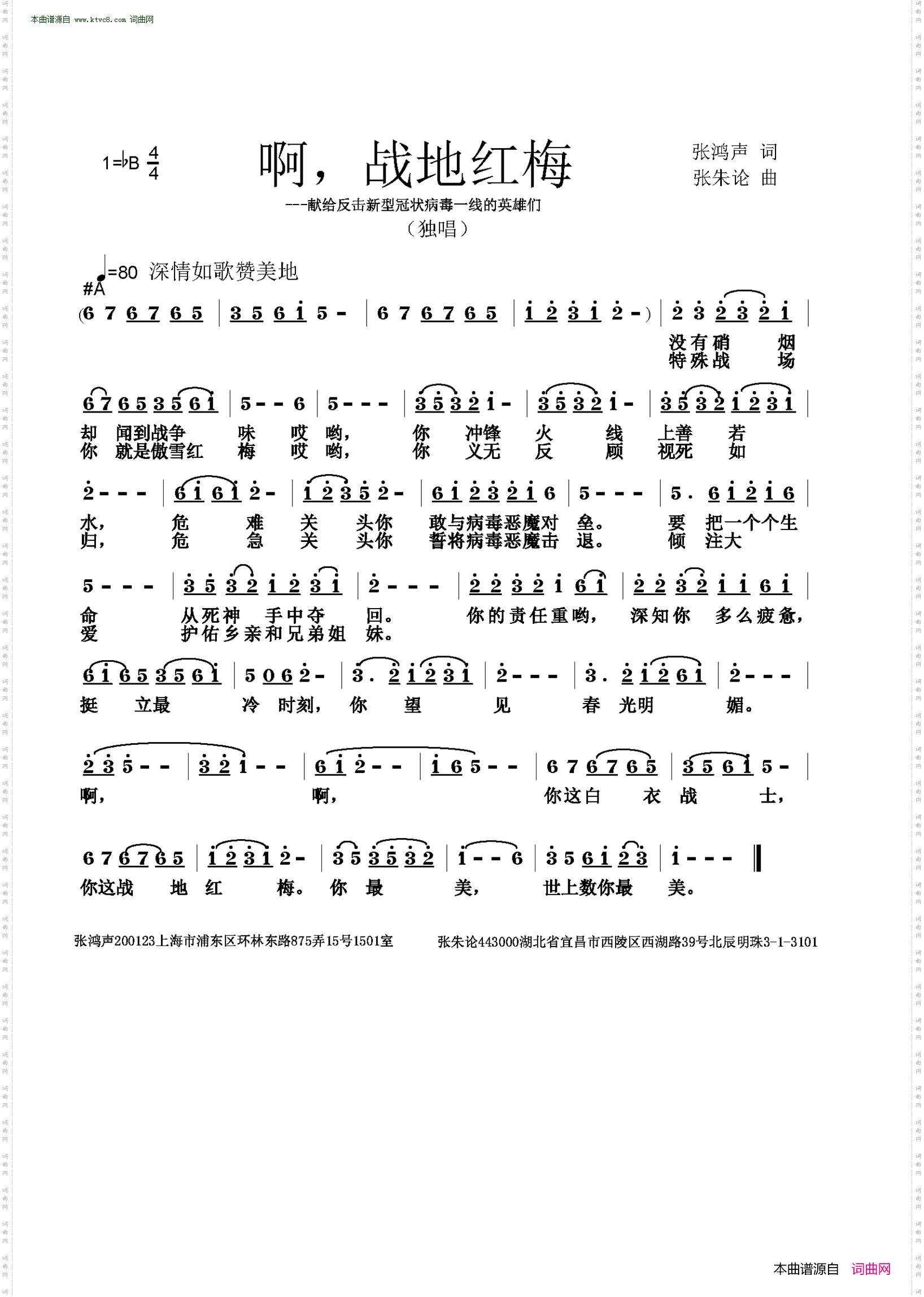 啊，战地红梅_献给反击新型冠状病毒一线的英雄们