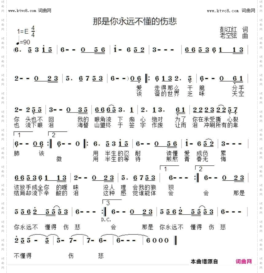 你永远不懂的伤悲