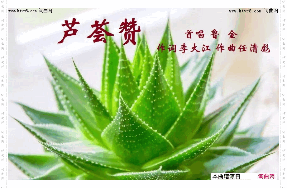 芦荟赞_任清彪曲