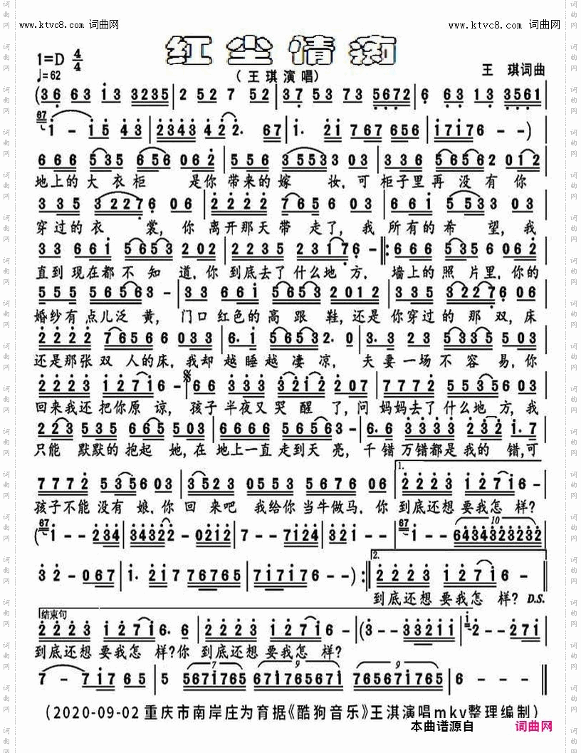 红尘情痴_王琪原唱