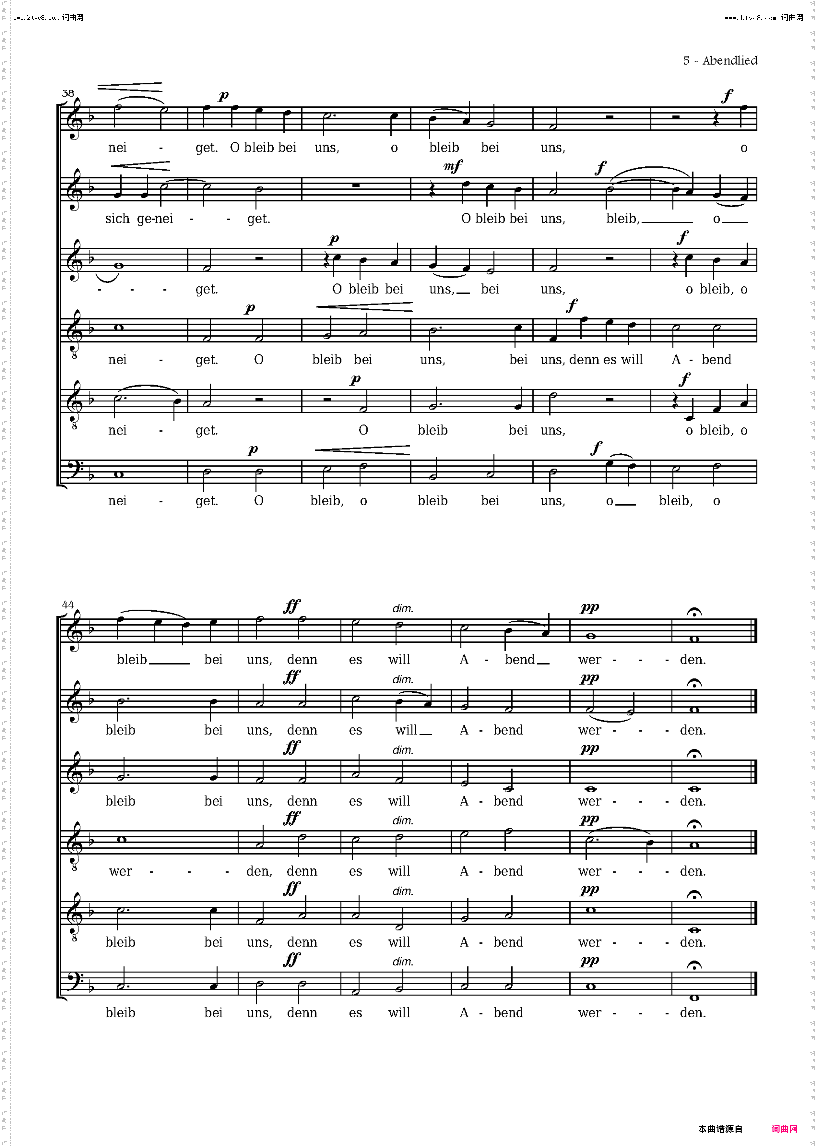 abendlied_drei geistliche gesänge op·69,no3