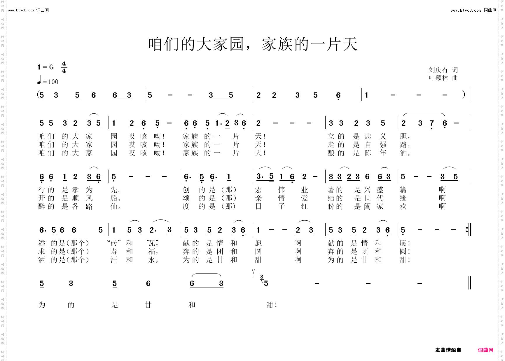 咱们的大家园，家族的一片天