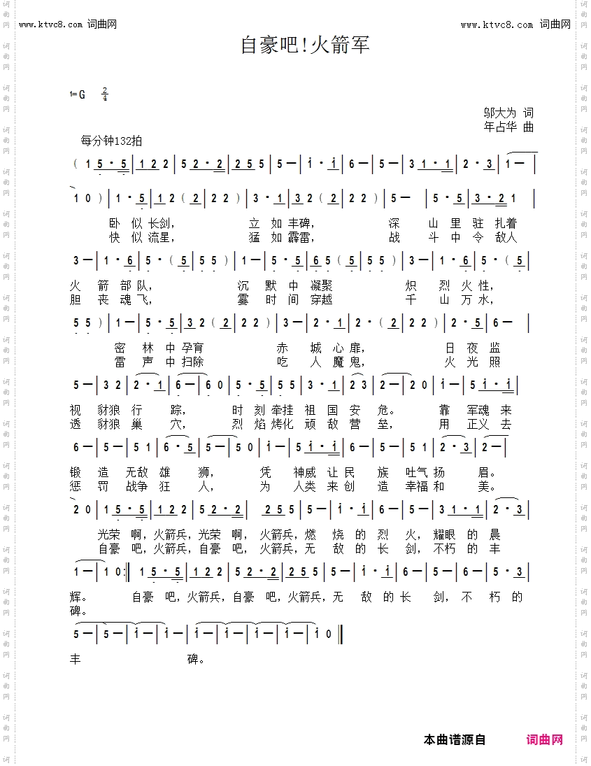 自豪吧！火箭军