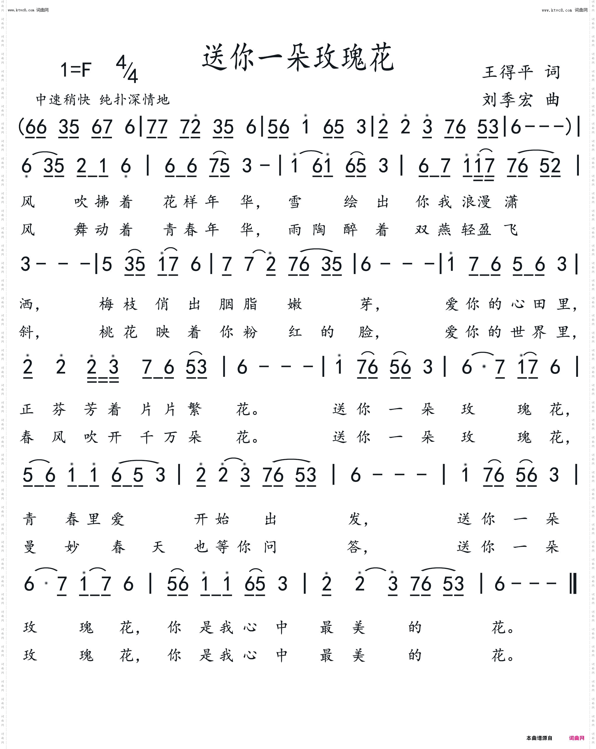 送你一朵玫瑰花