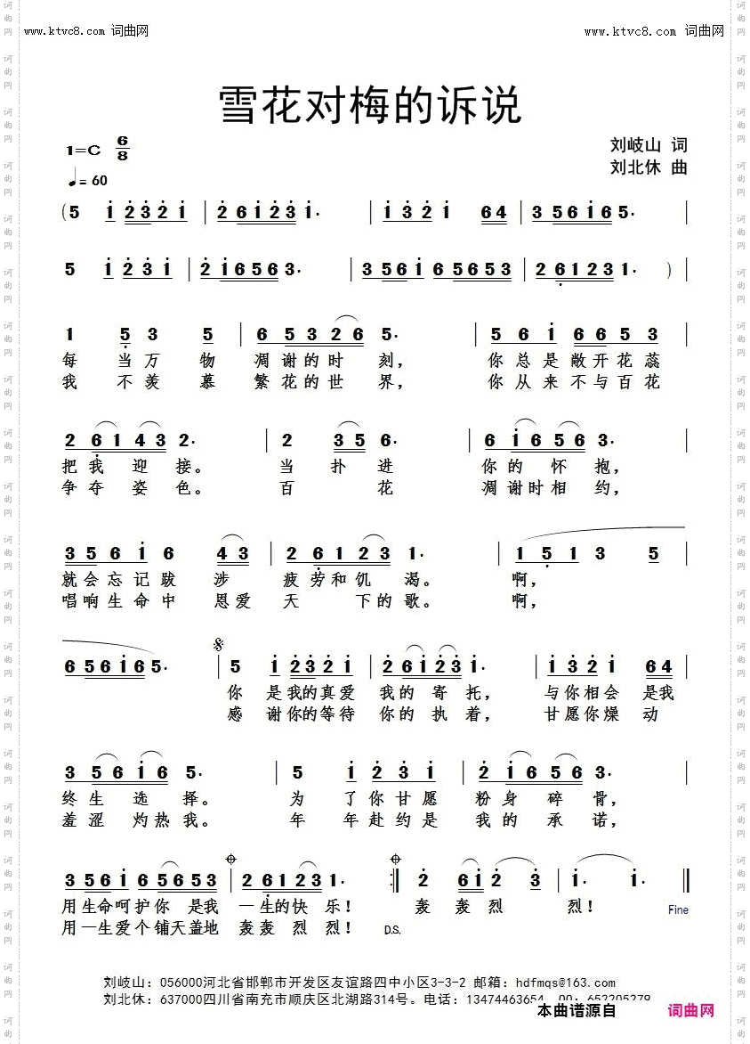 雪花对梅的诉说