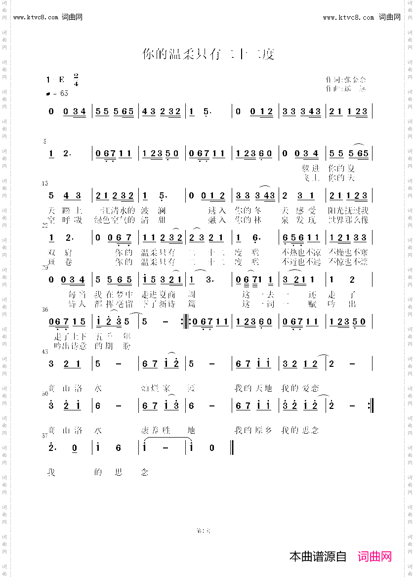 你的温度只有二十二度