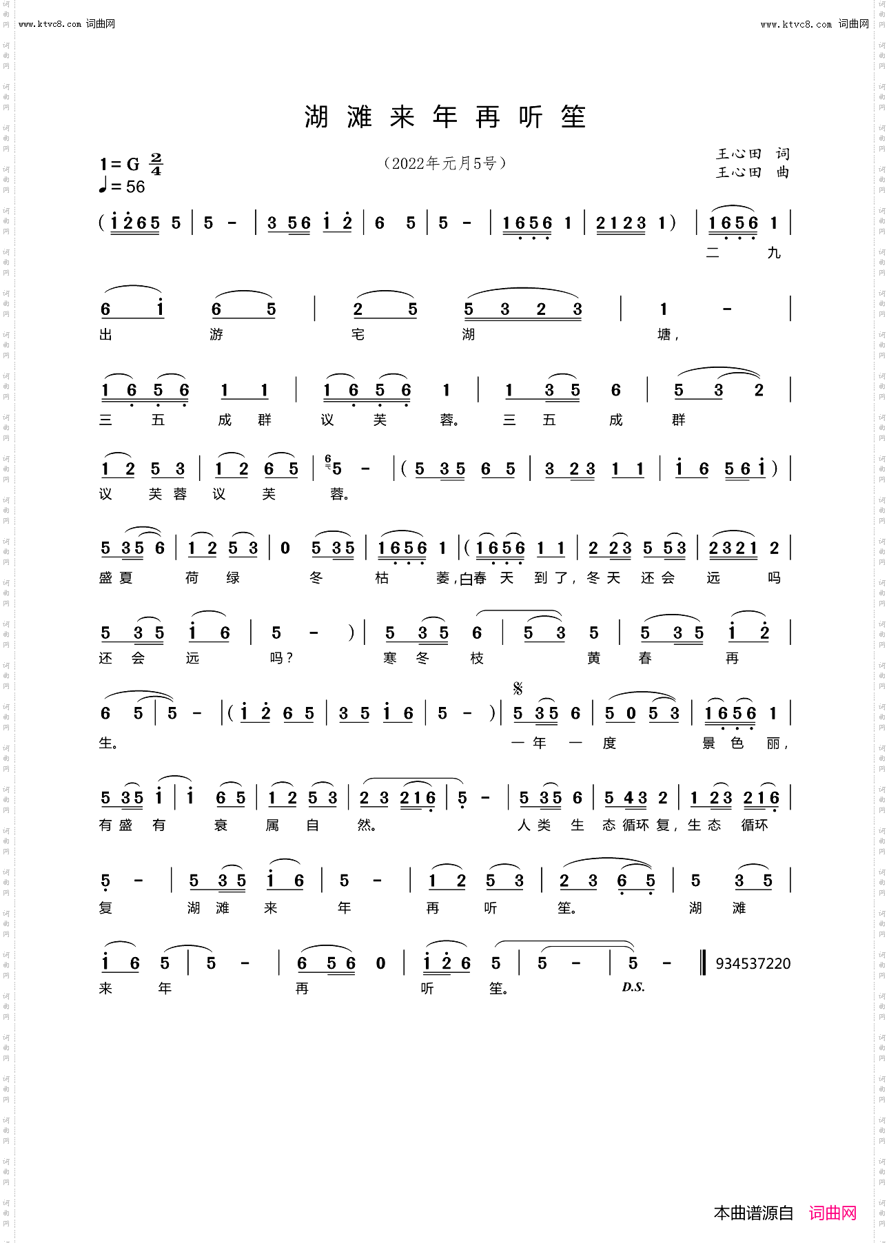 湖滩来年再听笙