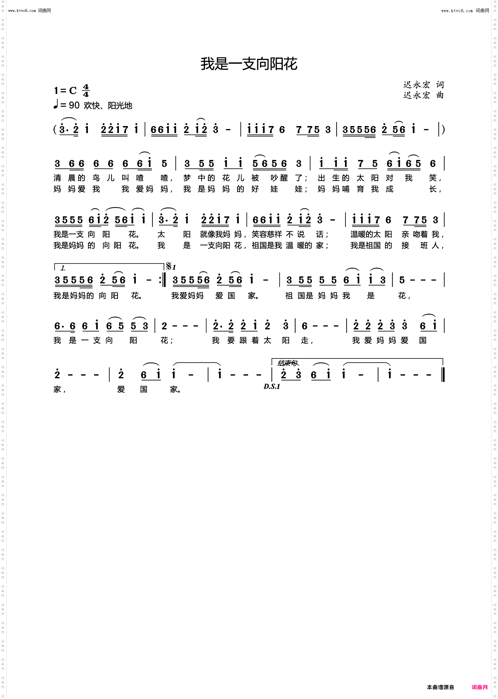 我是一支向阳花