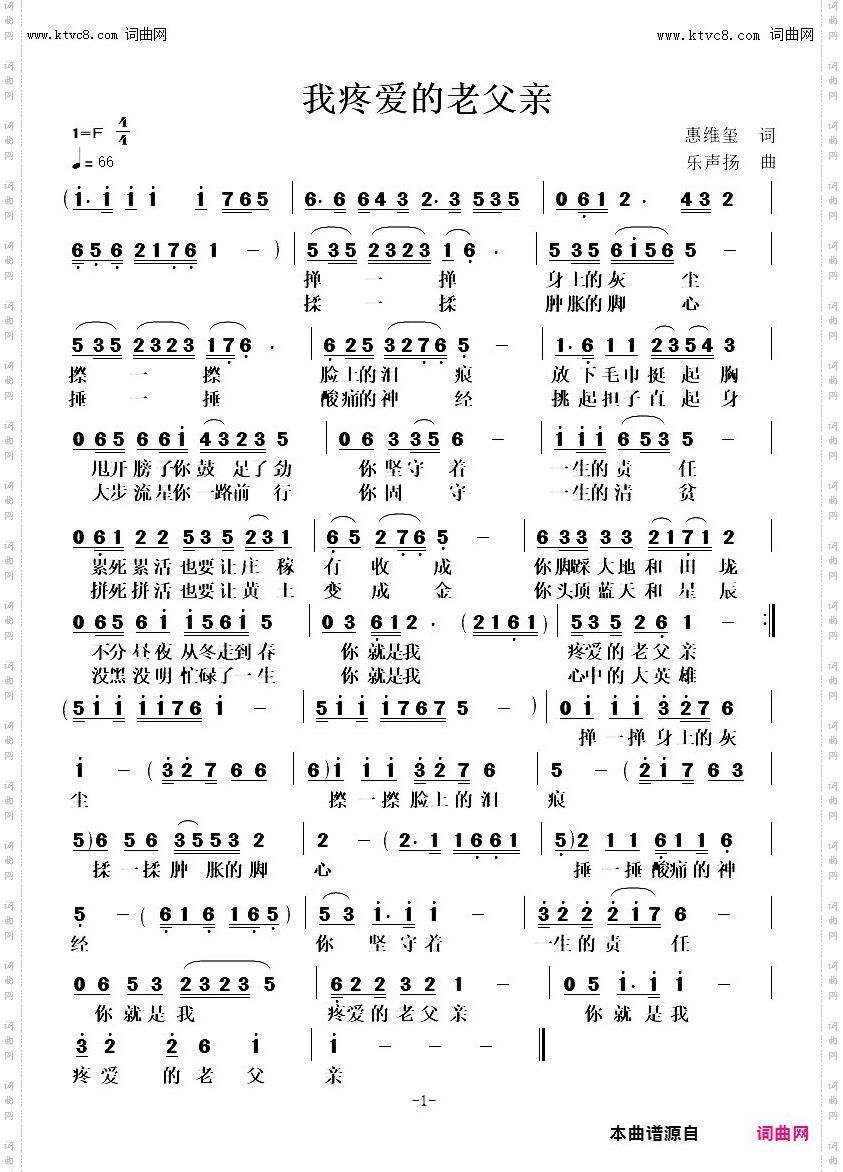 我疼爱的老父亲