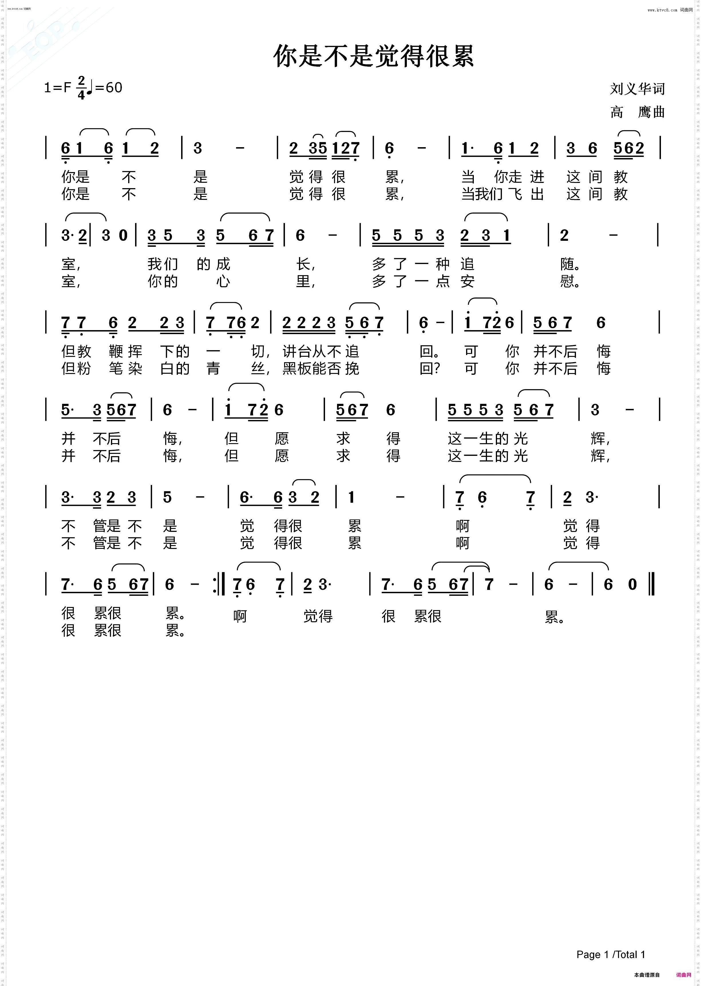 你是不是觉得很累