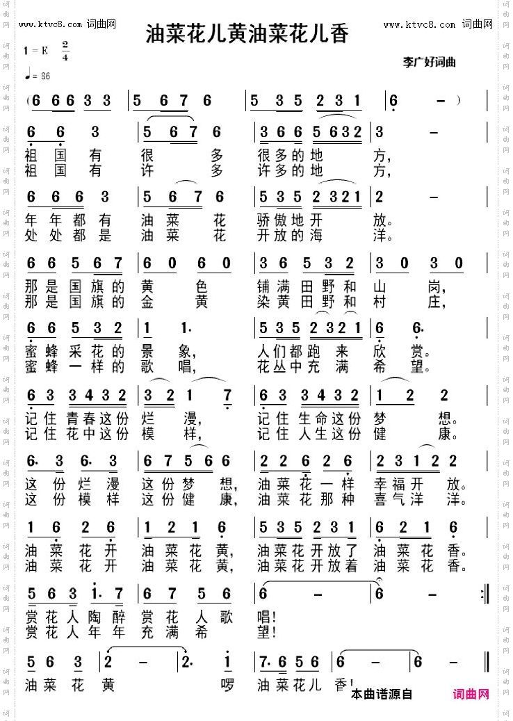 油菜花儿黄油菜花儿香