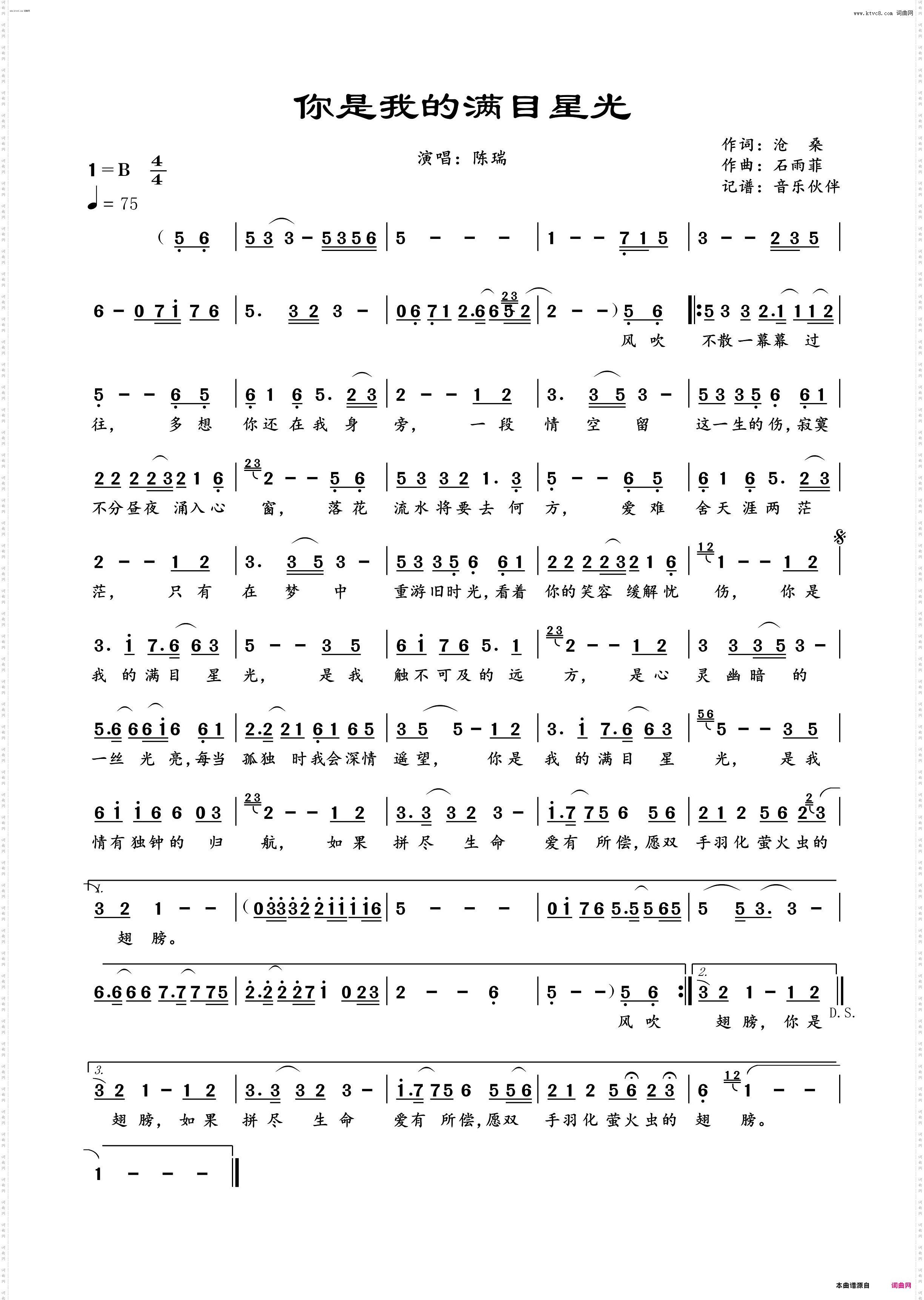 你是我的满目星光