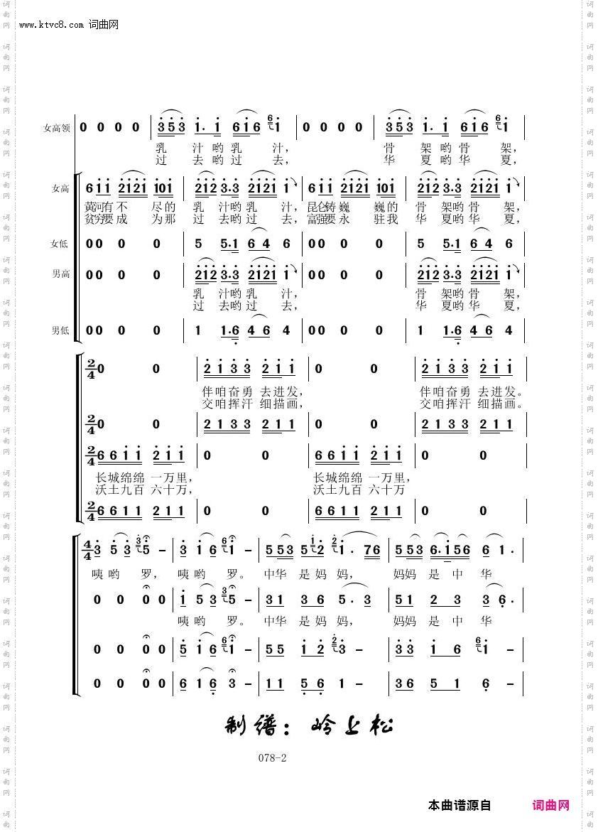 中华是妈妈_张艺军原创专辑