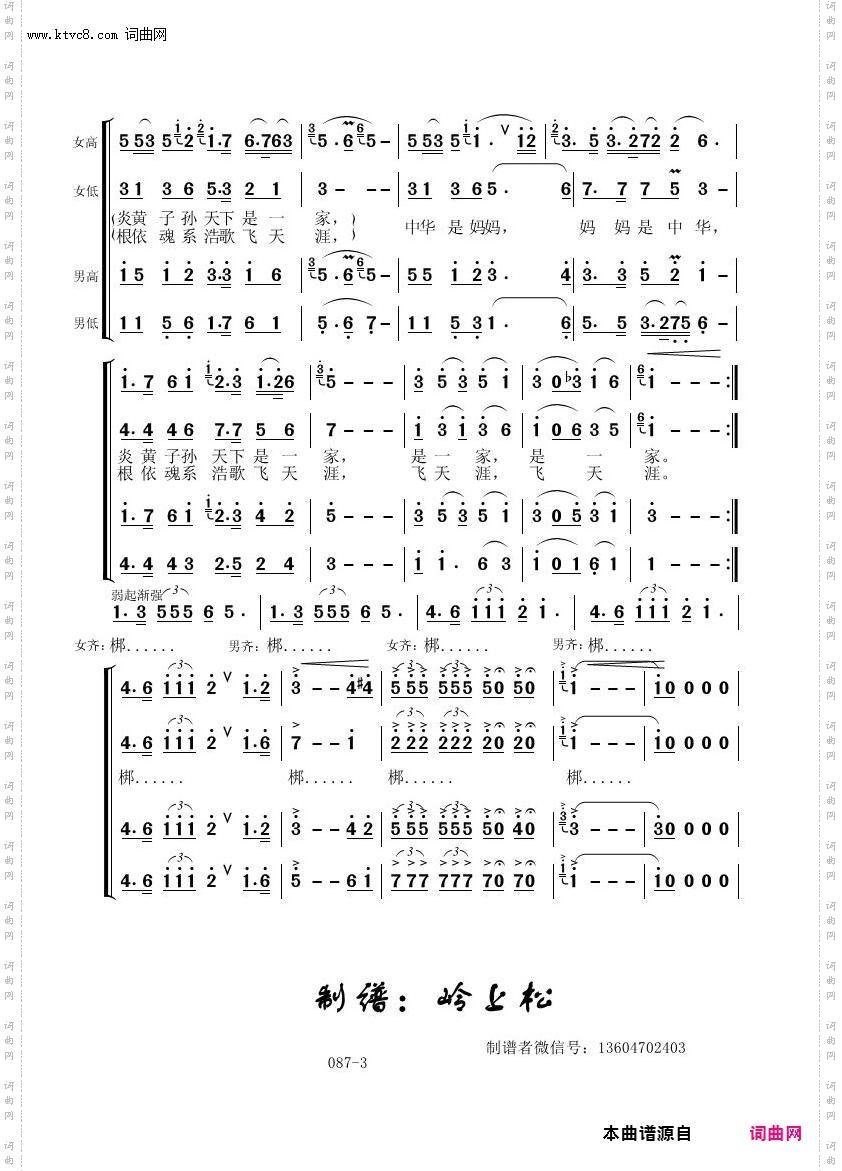 中华是妈妈_张艺军原创专辑