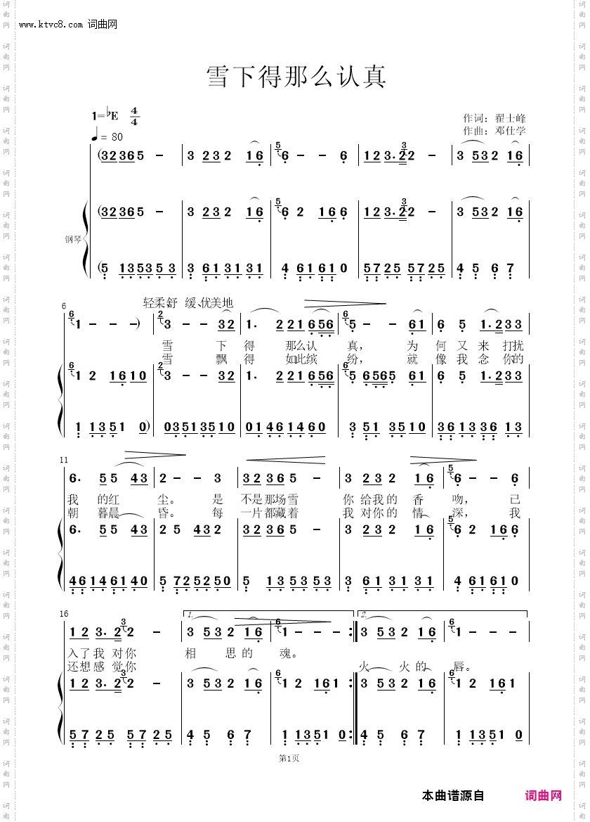 雪下得那么认真 雪下得那么认真