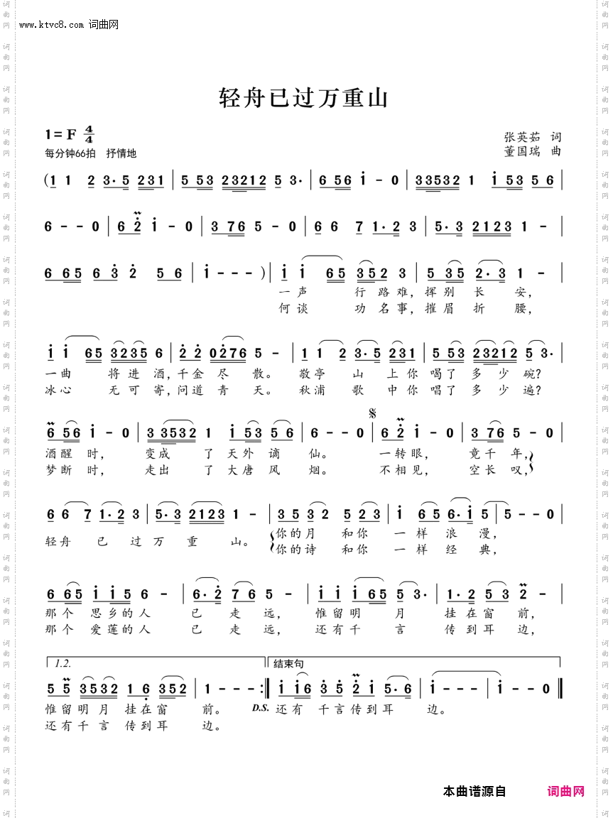 轻舟已过万重山